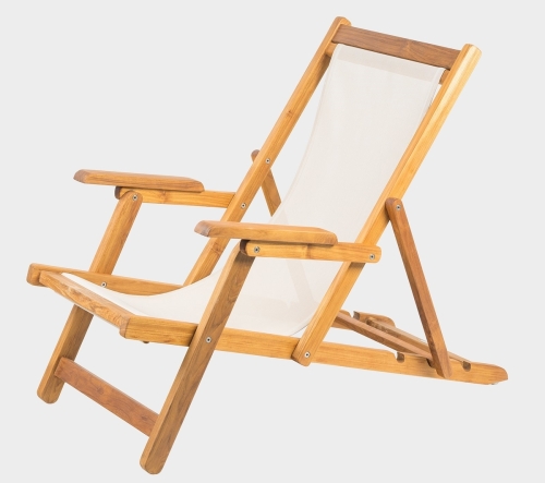 PLAŻA - leżak z drewna tekowego