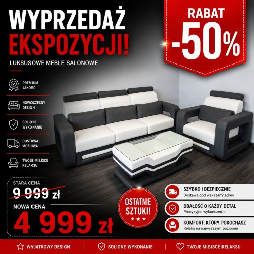 Komplet Dante 3+1 z ławą 