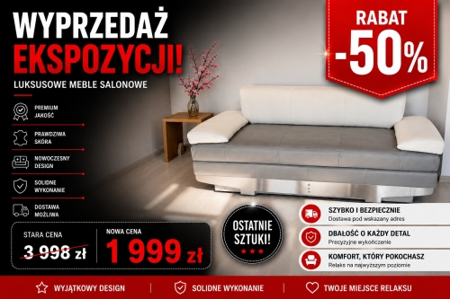 Sofa DB - Oferta Limitowana Skóra naturalna dwu kolorowa  (6) 